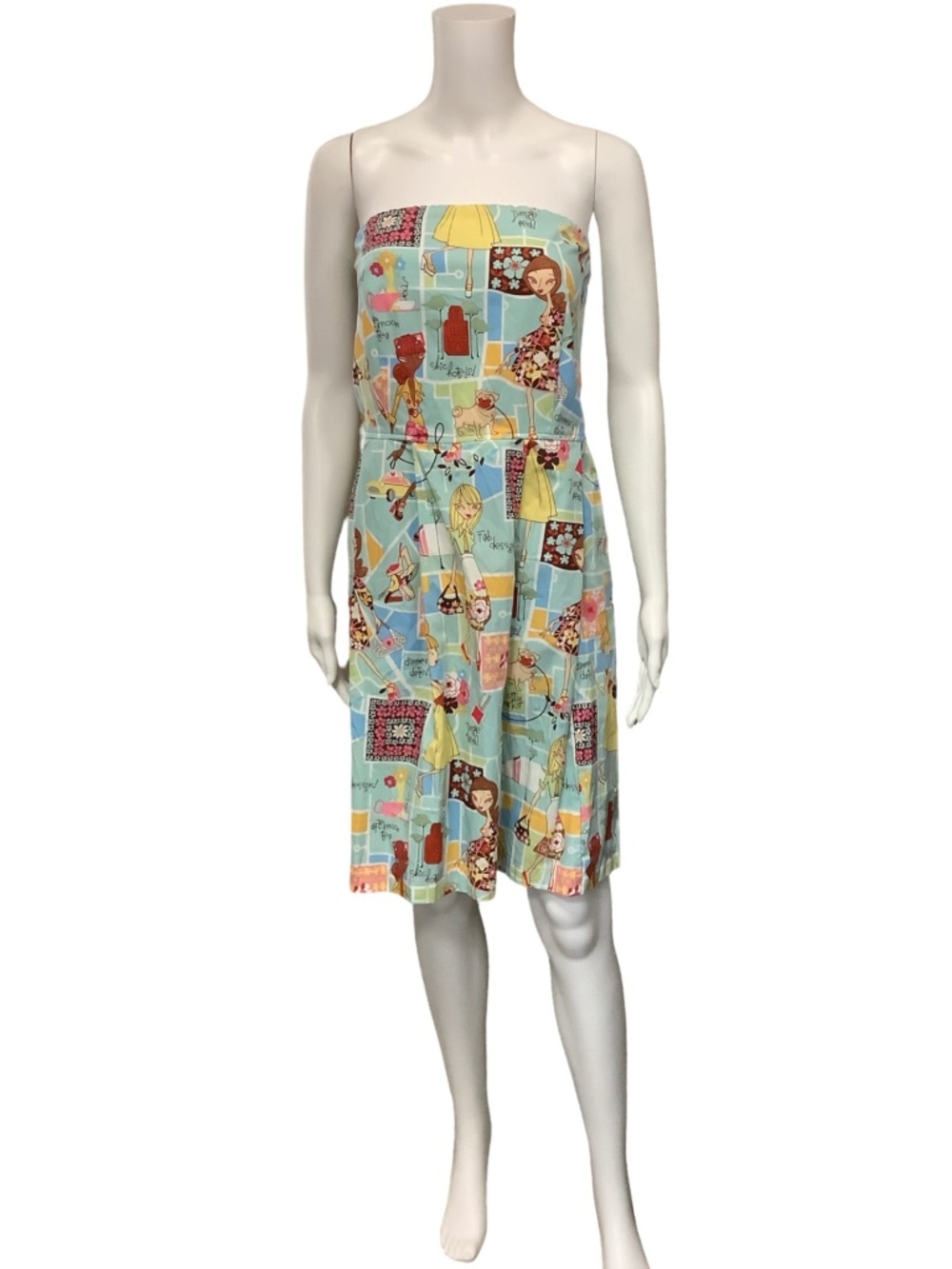 Beebop & Wally Geometric Print Mini Length Dress Size: L